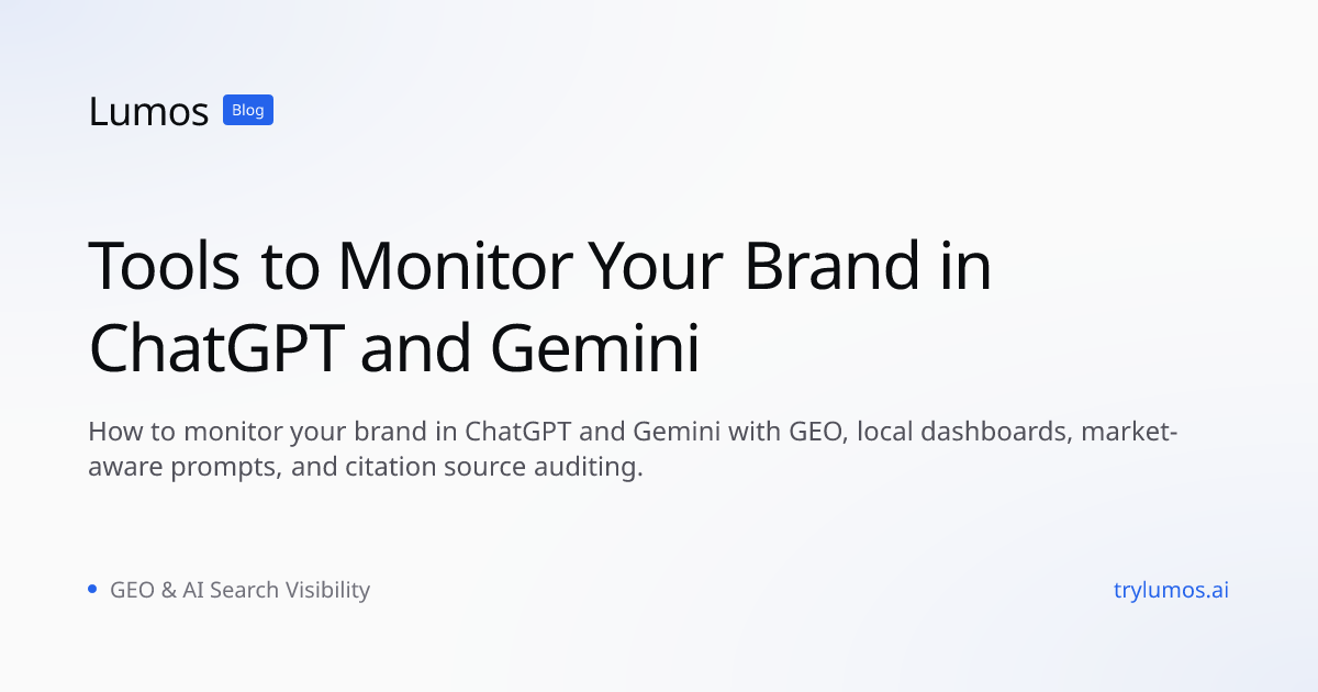 Tools to Monitor Your Brand in ChatGPT and Gemini