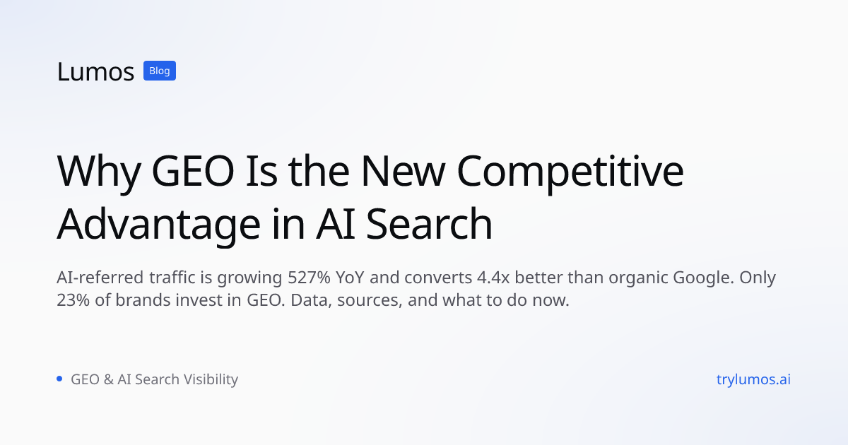 Why GEO Is the New Competitive Advantage in AI Search