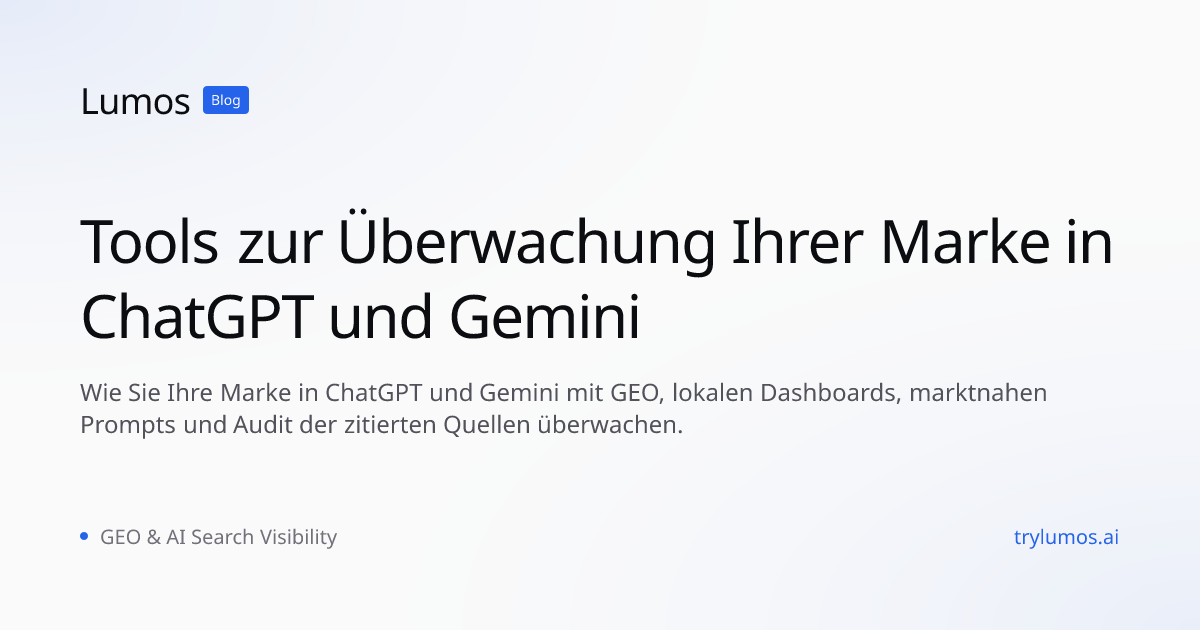 Tools zur Überwachung Ihrer Marke in ChatGPT und Gemini