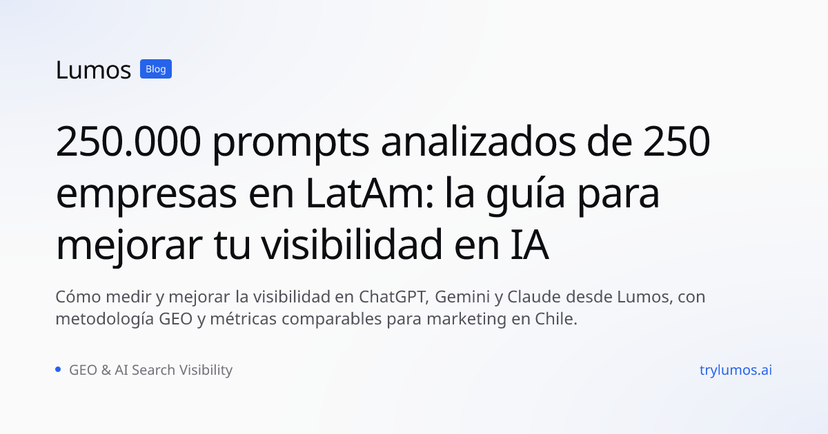 250.000 prompts analizados de 250 empresas en LatAm: la guía para mejorar tu visibilidad en IA
